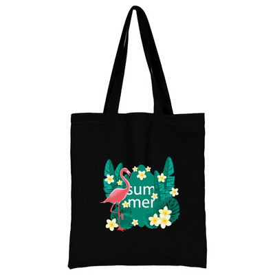 Torba za kupovinu Ženska ručna torba Torba na rame Ženska kupovna platnena torba Višekratna upotreba za putovanje na posao Školska torba velikog kapaciteta Print flamingo
