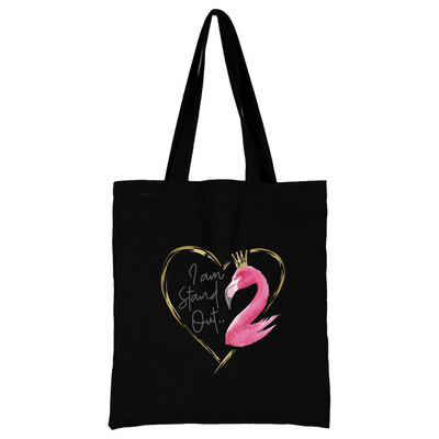 Torba za kupovinu Ženska ručna torba Torba na rame Ženska kupovna platnena torba Višekratna upotreba za putovanje na posao Školska torba velikog kapaciteta Print flamingo