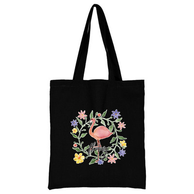 Torba za kupovinu Ženska ručna torba Torba na rame Ženska kupovna platnena torba Višekratna upotreba za putovanje na posao Školska torba velikog kapaciteta Print flamingo