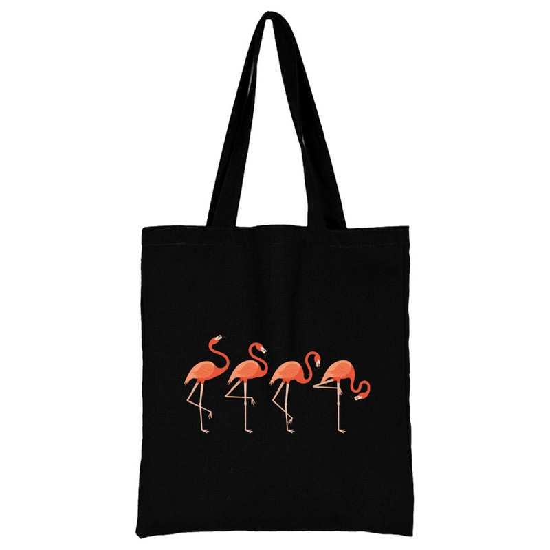 Torba za kupovinu Ženska ručna torba Torba na rame Ženska kupovna platnena torba Višekratna upotreba za putovanje na posao Školska torba velikog kapaciteta Print flamingo