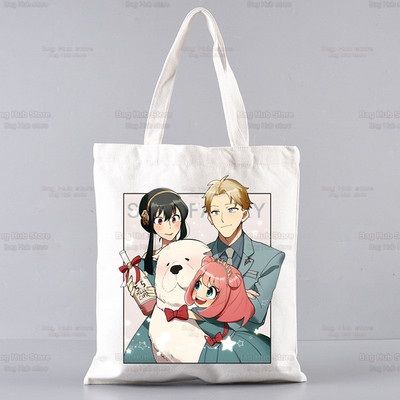 Spy X Family Shopper Geanta Print Canvas Anime Kawaii Anya Forger Genți de mână Genți de mână SPYFAMILY Genți de femei Harajuku Genți de umăr