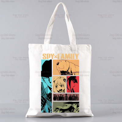 Spy X Family Shopper Geanta Print Canvas Anime Kawaii Anya Forger Genți de mână Genți de mână SPYFAMILY Genți de femei Harajuku Genți de umăr
