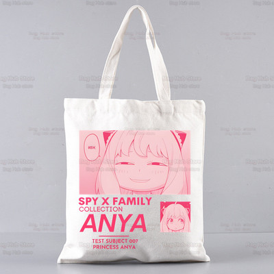 Spy X Family Shopper Geanta Print Canvas Anime Kawaii Anya Forger Genți de mână Genți de mână SPYFAMILY Genți de femei Harajuku Genți de umăr