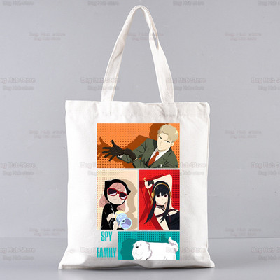 Spy X Family Shopper Geanta Print Canvas Anime Kawaii Anya Forger Genți de mână Genți de mână SPYFAMILY Genți de femei Harajuku Genți de umăr
