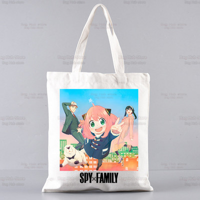 Spy X Family Shopper Geanta Print Canvas Anime Kawaii Anya Forger Genți de mână Genți de mână SPYFAMILY Genți de femei Harajuku Genți de umăr