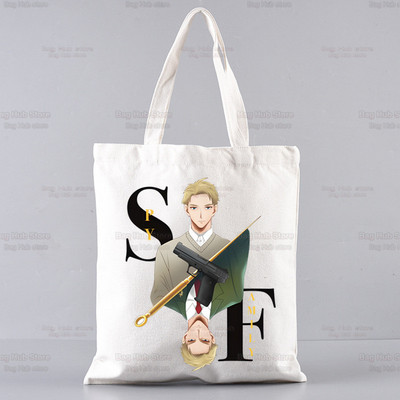 Spy X Family Shopper Geanta Print Canvas Anime Kawaii Anya Forger Genți de mână Genți de mână SPYFAMILY Genți de femei Harajuku Genți de umăr