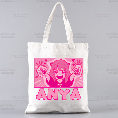 Spy X Family Shopper Geanta Print Canvas Anime Kawaii Anya Forger Genți de mână Genți de mână SPYFAMILY Genți de femei Harajuku Genți de umăr