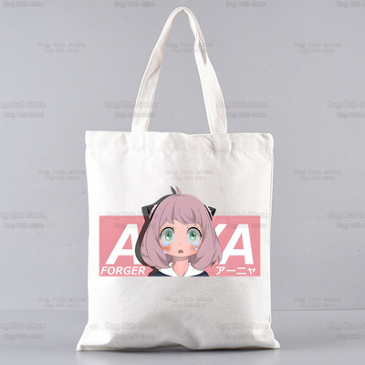 Spy X Family Shopper Geanta Print Canvas Anime Kawaii Anya Forger Genți de mână Genți de mână SPYFAMILY Genți de femei Harajuku Genți de umăr