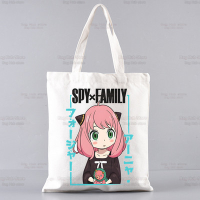 Spy X Family Shopper Geanta Print Canvas Anime Kawaii Anya Forger Genți de mână Genți de mână SPYFAMILY Genți de femei Harajuku Genți de umăr