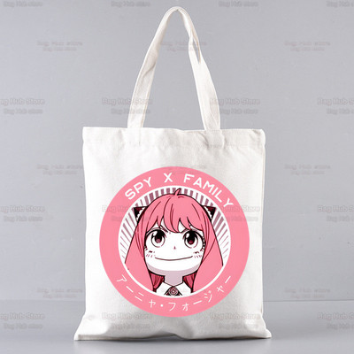 Spy X Family Shopper Geanta Print Canvas Anime Kawaii Anya Forger Genți de mână Genți de mână SPYFAMILY Genți de femei Harajuku Genți de umăr