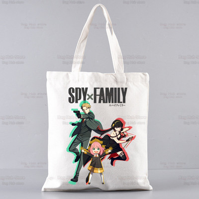 Spy X Family Shopper Geanta Print Canvas Anime Kawaii Anya Forger Genți de mână Genți de mână SPYFAMILY Genți de femei Harajuku Genți de umăr