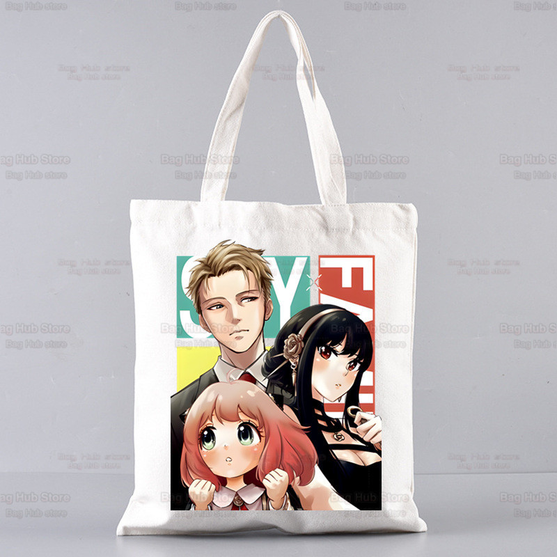 Spy X Family Shopper Geanta Print Canvas Anime Kawaii Anya Forger Genți de mână Genți de mână SPYFAMILY Genți de femei Harajuku Genți de umăr
