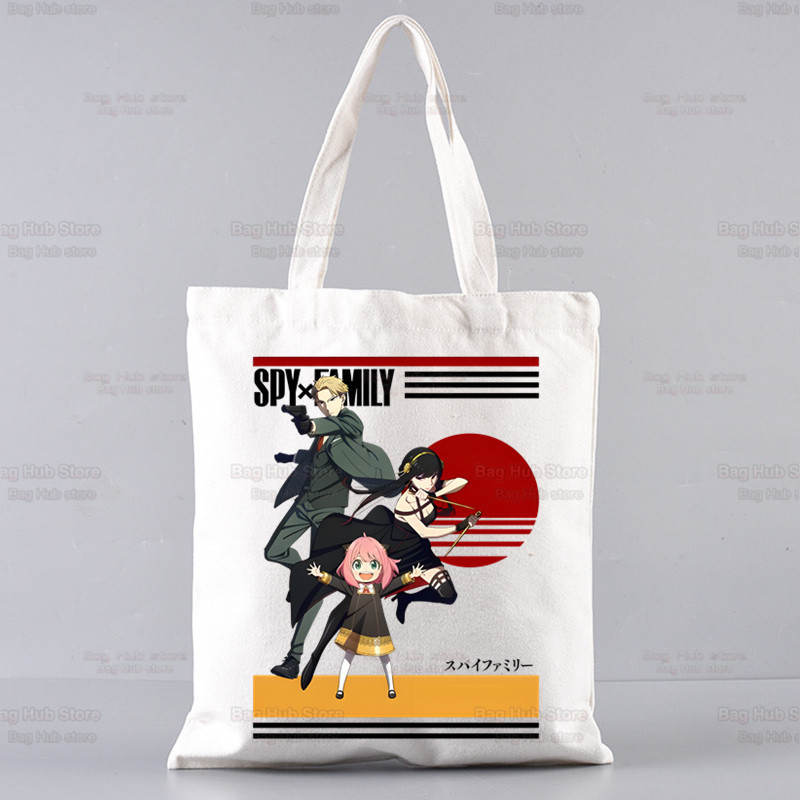 Spy X Family Shopper Geanta Print Canvas Anime Kawaii Anya Forger Genți de mână Genți de mână SPYFAMILY Genți de femei Harajuku Genți de umăr