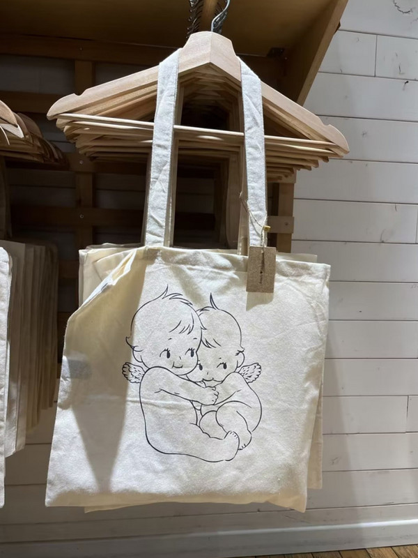 Ležerna ženska modna torba na rame s printom žutog anđela 2023. Ljeto 2023. Vintage platnene ženske torbe Mujer