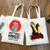 Kill Bill Ninja Hattori Hanzo Graphic Cartoon Print Genți de cumpărături Fete Fashion Casual Pacakge Hand Geantă