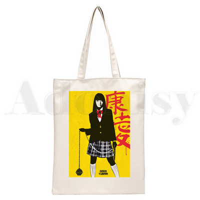 Kill Bill Ninja Hattori Hanzo Graphic Cartoon Print Genți de cumpărături Fete Fashion Casual Pacakge Hand Geantă