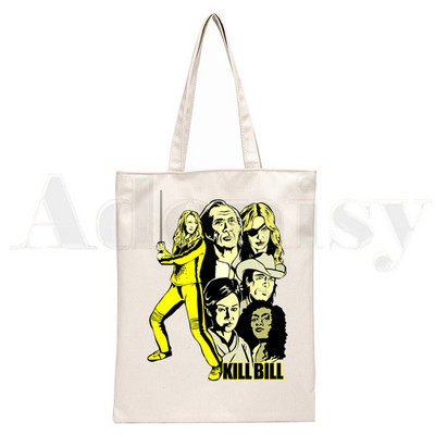 Kill Bill Ninja Hattori Hanzo Graphic Cartoon Print Genți de cumpărături Fete Fashion Casual Pacakge Hand Geantă