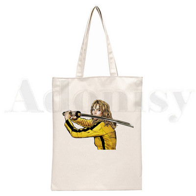 Kill Bill Ninja Hattori Hanzo Graphic Cartoon Print Genți de cumpărături Fete Fashion Casual Pacakge Hand Geantă