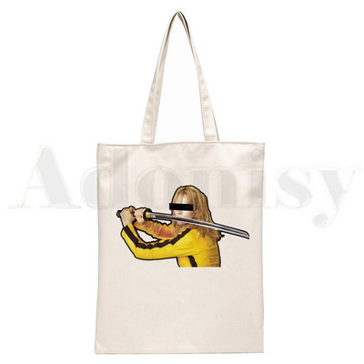 Kill Bill Ninja Hattori Hanzo Graphic Cartoon Print Genți de cumpărături Fete Fashion Casual Pacakge Hand Geantă