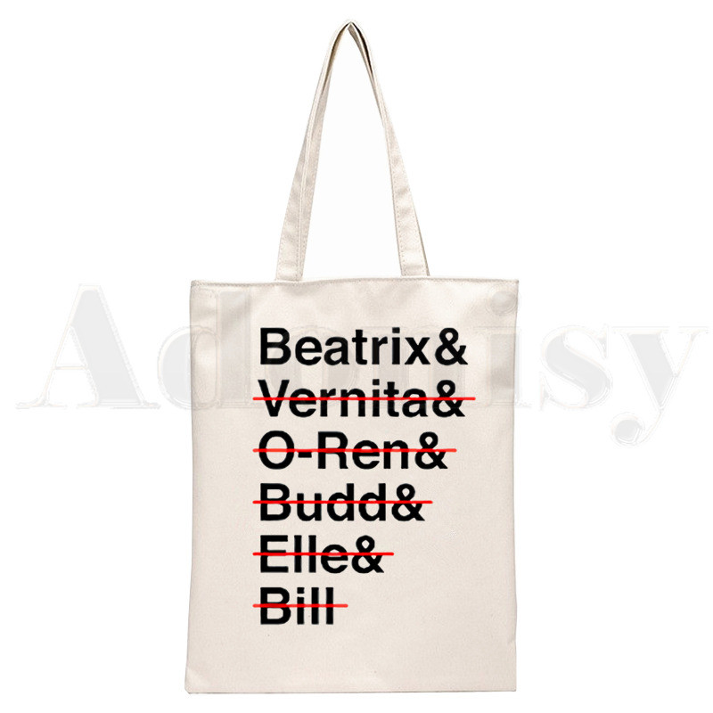 Kill Bill Ninja Hattori Hanzo Graphic Cartoon Print Genți de cumpărături Fete Fashion Casual Pacakge Hand Geantă