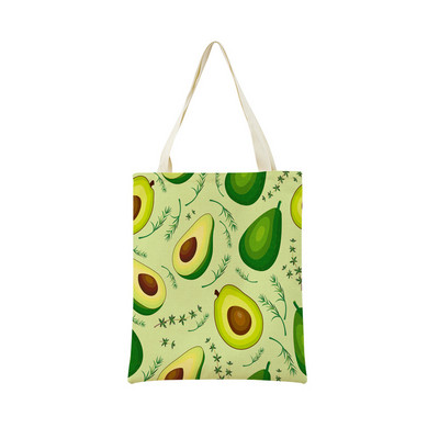 Desen animat Fructe Căpșuni Ananas Imprimare față-verso Geantă de cumpărături Eco Market, pliabilă, portabilă, convenabilă