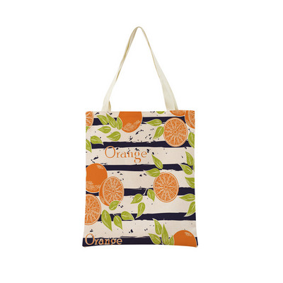 Desen animat Fructe Căpșuni Ananas Imprimare față-verso Geantă de cumpărături Eco Market, pliabilă, portabilă, convenabilă