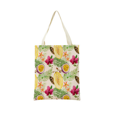 Desen animat Fructe Căpșuni Ananas Imprimare față-verso Geantă de cumpărături Eco Market, pliabilă, portabilă, convenabilă