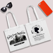 Women Spill The Tea Lady Whistledown's Shirt Bridgerton Graphic TV Series Handbag Shoulder Bags Casual Shopping Γυναικεία τσάντα καμβά