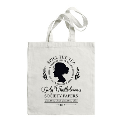 Women Spill The Tea Lady Whistledown's Shirt Bridgerton Graphic TV Series Handbag Shoulder Bags Casual Shopping Γυναικεία τσάντα καμβά