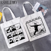 Anime Jujutsu Kaisen Γυναικείες τσάντες Harajuku Y2k Shopping Bag Καμβά Τσάντα Shopper Επαναχρησιμοποιήσιμη Τσάντα Tote Τσάντες Τσάντα ώμου Πτυσσόμενη
