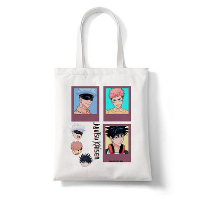 Anime Jujutsu Kaisen Γυναικείες τσάντες Harajuku Y2k Shopping Bag Καμβά Τσάντα Shopper Επαναχρησιμοποιήσιμη Τσάντα Tote Τσάντες Τσάντα ώμου Πτυσσόμενη
