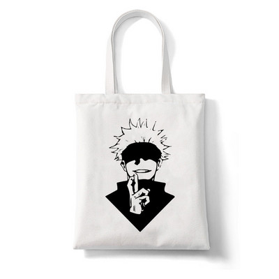 Anime Jujutsu Kaisen Γυναικείες τσάντες Harajuku Y2k Shopping Bag Καμβά Τσάντα Shopper Επαναχρησιμοποιήσιμη Τσάντα Tote Τσάντες Τσάντα ώμου Πτυσσόμενη