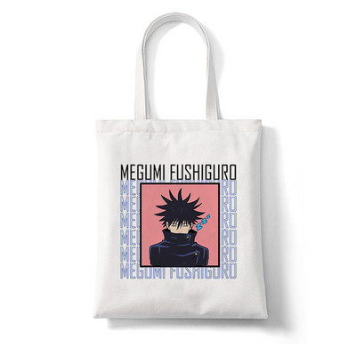 Anime Jujutsu Kaisen Γυναικείες τσάντες Harajuku Y2k Shopping Bag Καμβά Τσάντα Shopper Επαναχρησιμοποιήσιμη Τσάντα Tote Τσάντες Τσάντα ώμου Πτυσσόμενη
