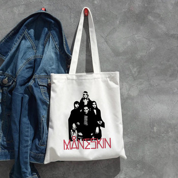 Maneskin Τσάντες αγορών Τσάντα Shopper Τσάντα Tote Τσάντες Τσάντες ώμου Γυναικεία βαμβακερή πάνινη τσάντα παραλίας Unisex Μόδα