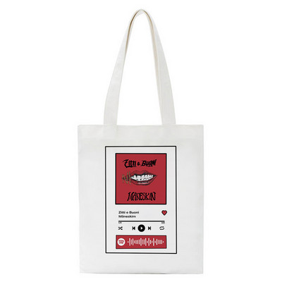 Maneskin Τσάντες αγορών Τσάντα Shopper Τσάντα Tote Τσάντες Τσάντες ώμου Γυναικεία βαμβακερή πάνινη τσάντα παραλίας Unisex Μόδα