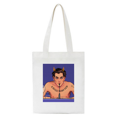 Maneskin Τσάντες αγορών Τσάντα Shopper Τσάντα Tote Τσάντες Τσάντες ώμου Γυναικεία βαμβακερή πάνινη τσάντα παραλίας Unisex Μόδα