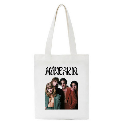 Maneskin Τσάντες αγορών Τσάντα Shopper Τσάντα Tote Τσάντες Τσάντες ώμου Γυναικεία βαμβακερή πάνινη τσάντα παραλίας Unisex Μόδα