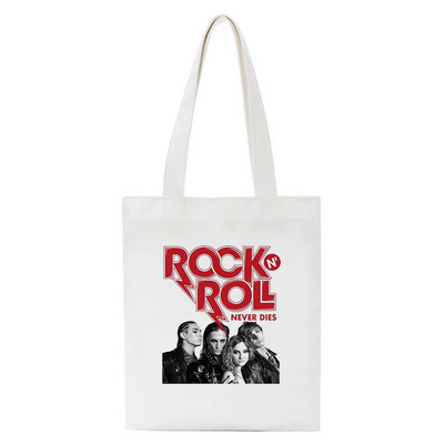 Maneskin Τσάντες αγορών Τσάντα Shopper Τσάντα Tote Τσάντες Τσάντες ώμου Γυναικεία βαμβακερή πάνινη τσάντα παραλίας Unisex Μόδα