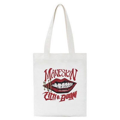 Maneskin Τσάντες αγορών Τσάντα Shopper Τσάντα Tote Τσάντες Τσάντες ώμου Γυναικεία βαμβακερή πάνινη τσάντα παραλίας Unisex Μόδα