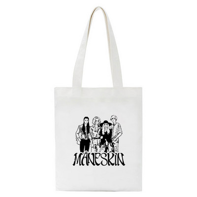 Maneskin Τσάντες αγορών Τσάντα Shopper Τσάντα Tote Τσάντες Τσάντες ώμου Γυναικεία βαμβακερή πάνινη τσάντα παραλίας Unisex Μόδα