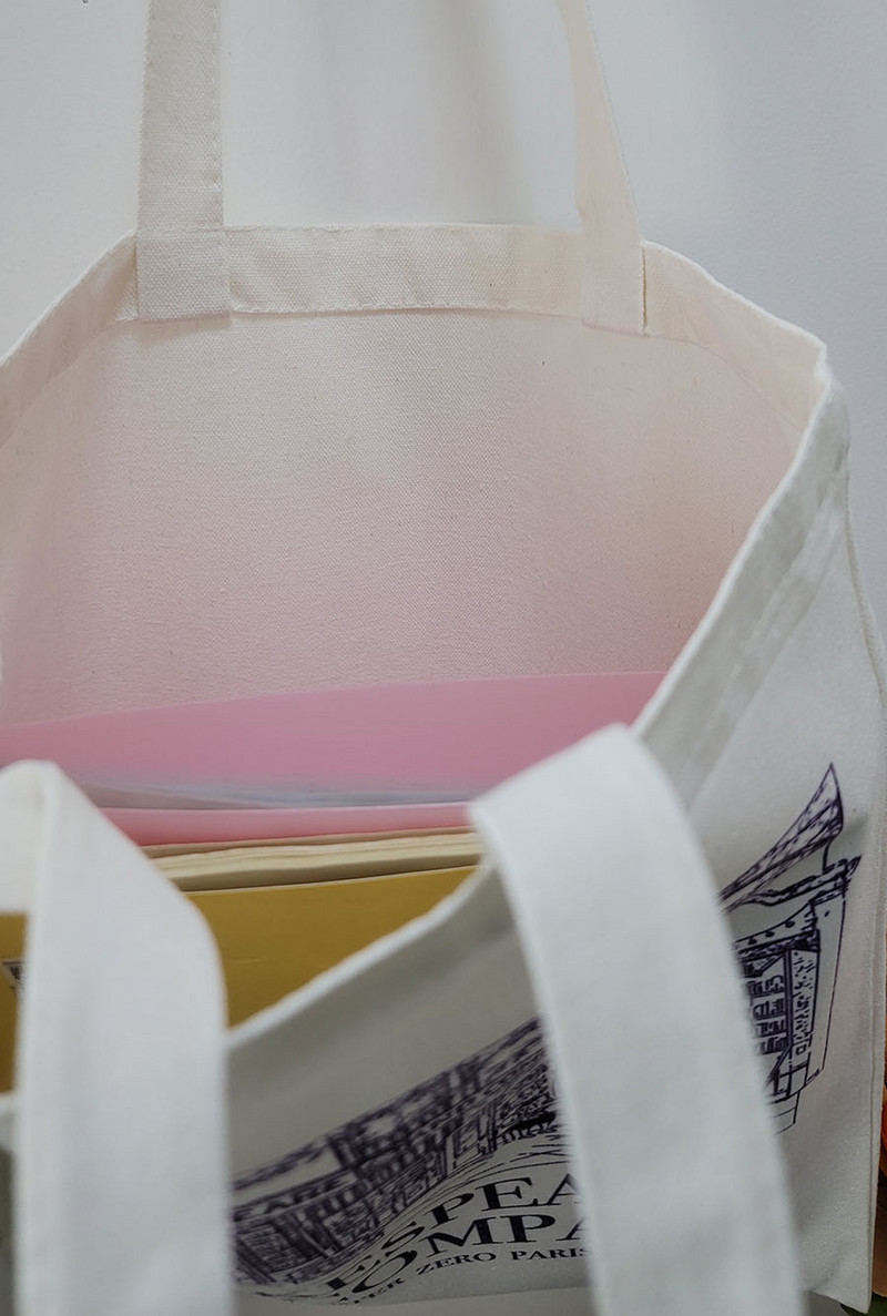 Ženska platnena torba Paris SHAKESPEARE French Daily Shopping Studentska torba za knjige Pamučne putne torbe 34*41cm bijelo bež boje