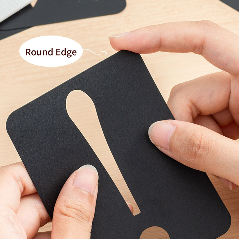 42 vnt. trafaretai raidžių ir skaičių šablonai, daugkartiniai plaunami abėcėlės trafaretai PP, skirti tapyti ant medžio iškarpų albumo audinio sienos