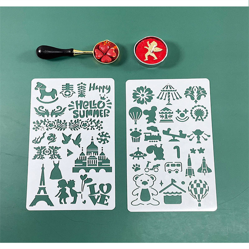 EZONE 6 бр./компл. Направи си сам издълбани шаблони за наслояване Картини Скрапбук Оцветяване Релефен албум Декоративни хартиени картички Канцеларски материали