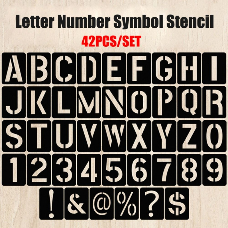 Újrafelhasználható barkácsfestés üreges forma dombornyomó sablon betűszám szimbólum stencil festőtábla bélyegző forma vonalzó