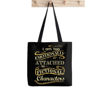 2021 m. Shopper Happy London Tote Bag Print Tote Bag Moteriškas Harajuku pirkėjo rankinė mergina Pečių pirkinių krepšys Lady Canvas Bag