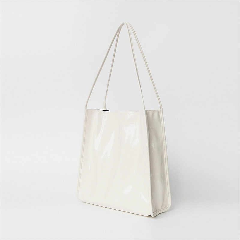 Torbe za kupnju Lakirana koža Sjajna šik moda za slobodno vrijeme Ins korejska torba velikog kapaciteta Ženska velika torba Ulzzang sklopiva Studentska Novo