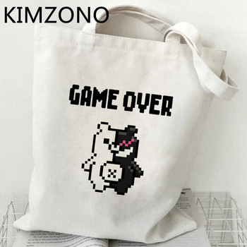 Danganronpa τσάντα για ψώνια παντοπωλείο βαμβακερή shopper καμβά μπόλσα τσάντα bolsas επαναχρησιμοποιήσιμες πτυσσόμενες καμπάνες από γιούτα