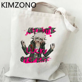 Danganronpa τσάντα για ψώνια παντοπωλείο βαμβακερή shopper καμβά μπόλσα τσάντα bolsas επαναχρησιμοποιήσιμες πτυσσόμενες καμπάνες από γιούτα