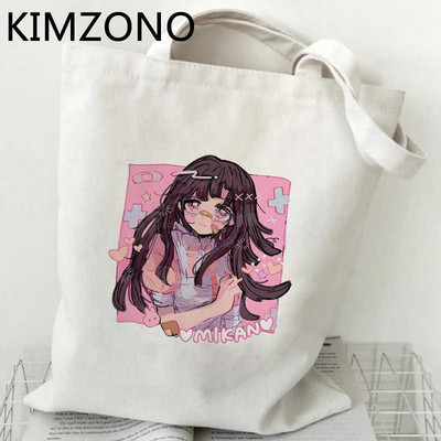 Danganronpa τσάντα για ψώνια παντοπωλείο βαμβακερή shopper καμβά μπόλσα τσάντα bolsas επαναχρησιμοποιήσιμες πτυσσόμενες καμπάνες από γιούτα