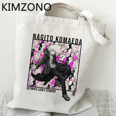 Danganronpa τσάντα για ψώνια παντοπωλείο βαμβακερή shopper καμβά μπόλσα τσάντα bolsas επαναχρησιμοποιήσιμες πτυσσόμενες καμπάνες από γιούτα